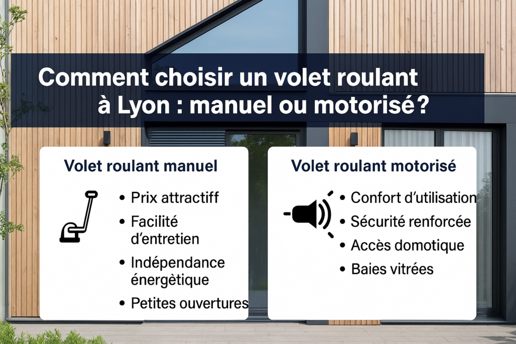 Comment choisir un volet roulant à Lyon : manuel ou motorisé ? 5 volet roulant a Lyon manuel ou motorise